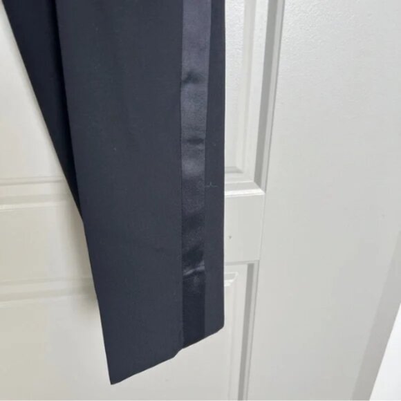 J. Lindeberg Virgin Wool Trousers Satin Trim Tuxedo Stripe Porter Fresco Tux 50 - Picture 4 of 7